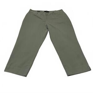 Talbots Women's Petites Size 10P Olive Green Cropped Pants W32X21L